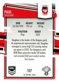 2021 NRL Elite #117 Paul Vaughan Back